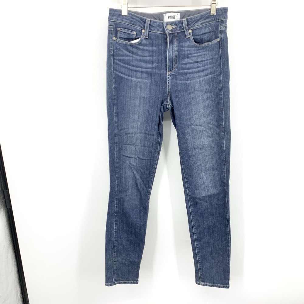 Paige Women Size 29 Jeans Dark Wash Pants‎ Hoxton Ankle Slim Skinny Stretch